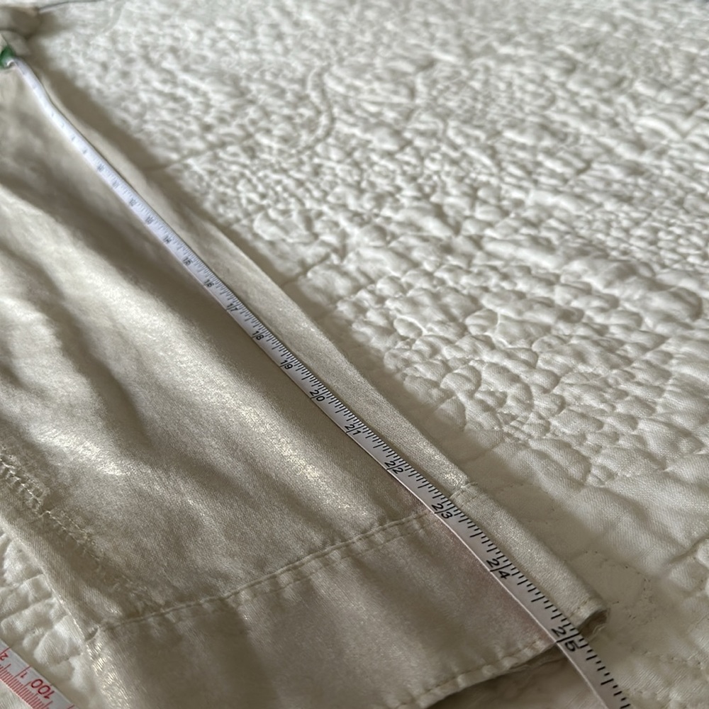 J. Crew Cotton Button Down Soft Gold Metallic Ivo… - image 4